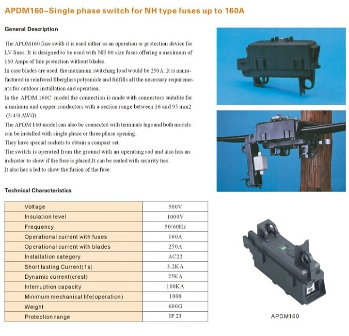 Single Phase Switch for Nh Type Fuses up to 160A-Cavanna