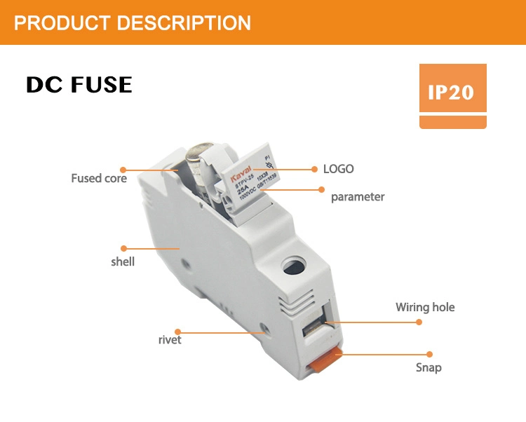 Free Sample DC 32A Round Solar Fuse Holder