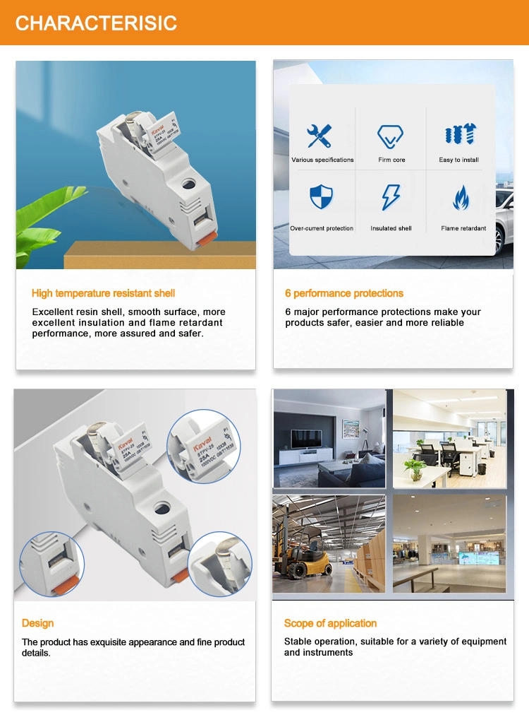 Free Sample DC 32A Round Solar Fuse Holder